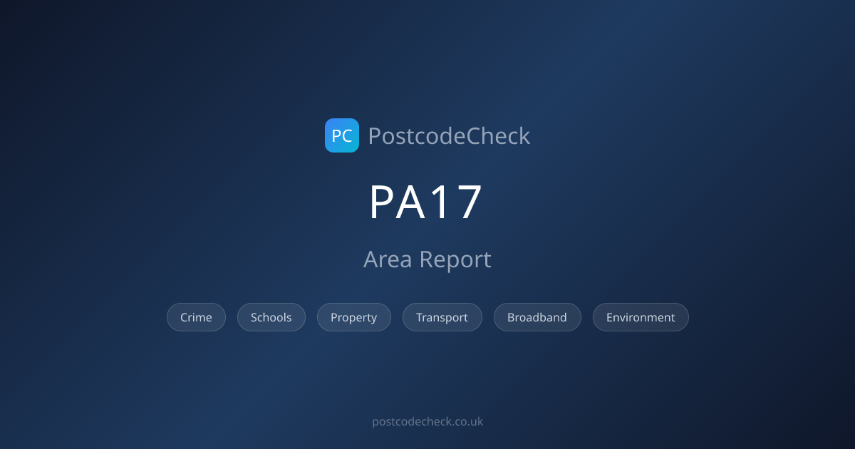 PA17 Postcode Area Guide | Crime, Schools, Property Report 2026 ...